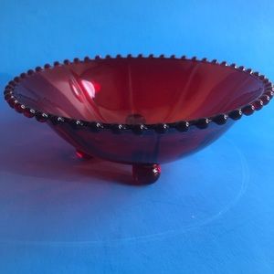 Imperial Candlewick 4 Toed Ruby Red 8 1/2” 400/74B!